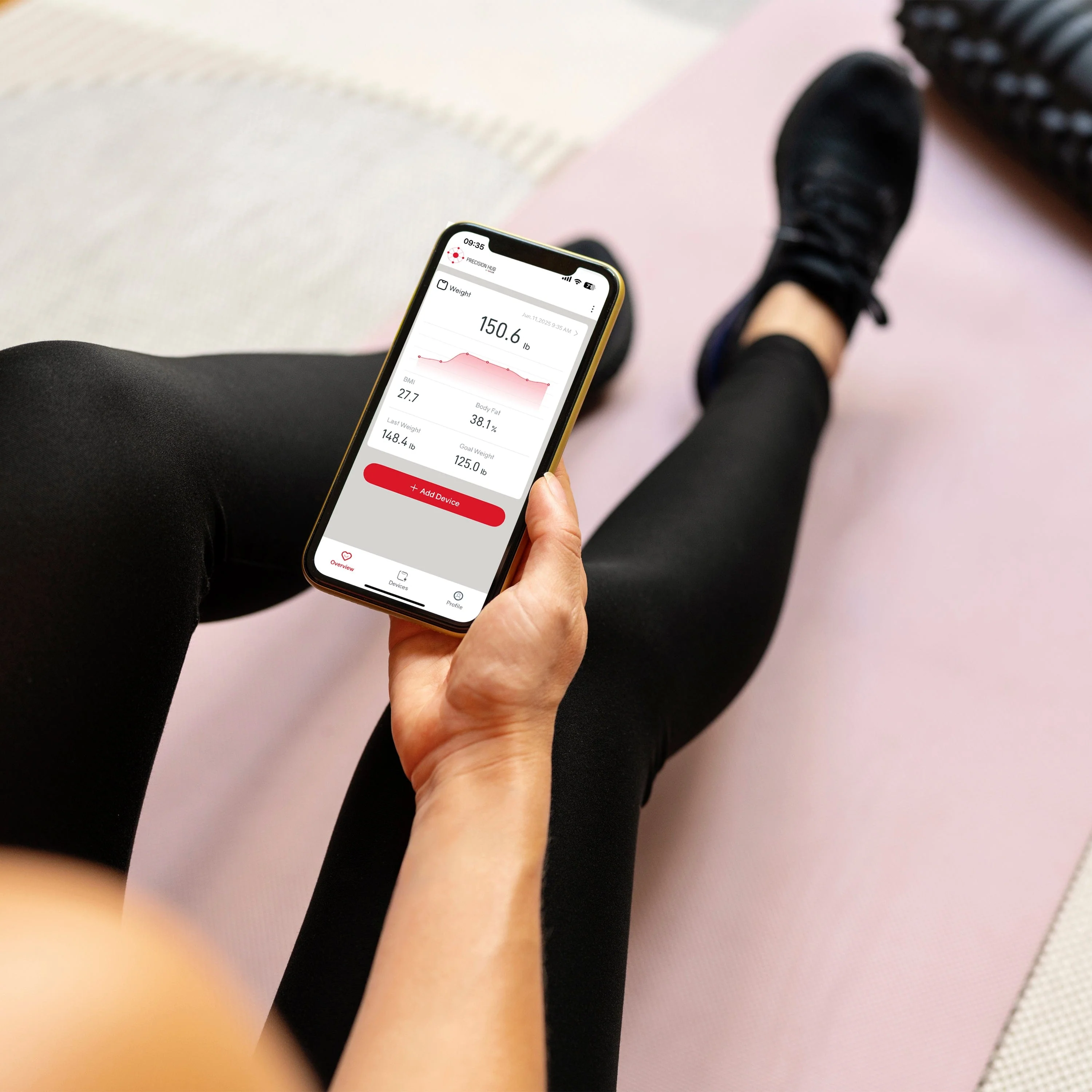 Smart Weight Tracking Scale with Precision Hub App, Clear - Image 3